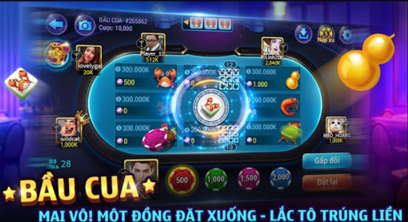 Game bầu cua hấp dẫn của cổng game Waha Club