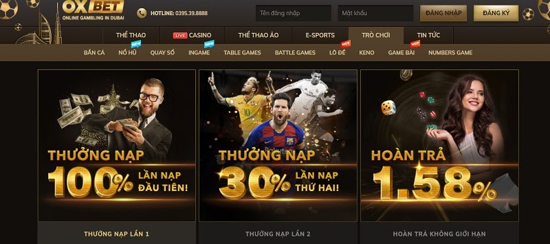 Những chương trình khuyến mãi chính tại bắn cá Oxbet