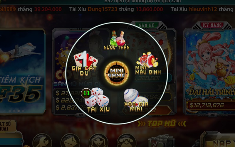 Các thể loại minigame cực đặc sắc tại B52 Club