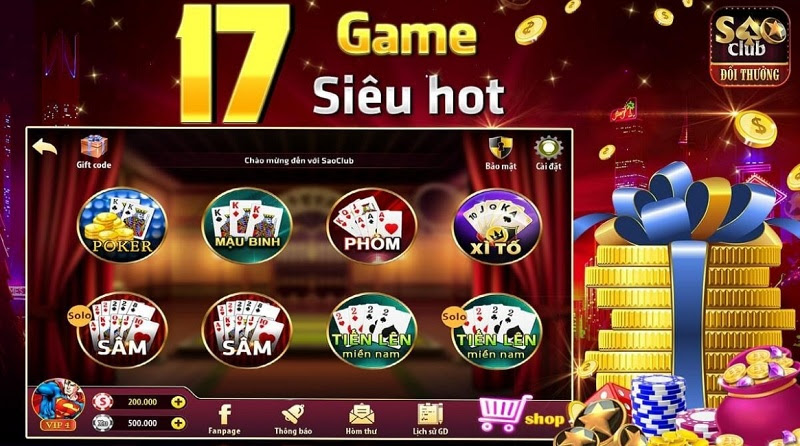 Sở hữu kho game siêu hấp dẫn với hơn 17 đầu game