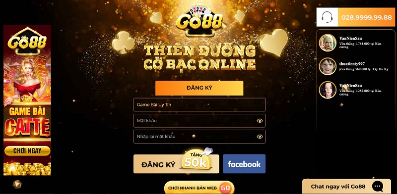 Hướng dẫn đăng ký tài khoản chơi game tại cổng game Go88