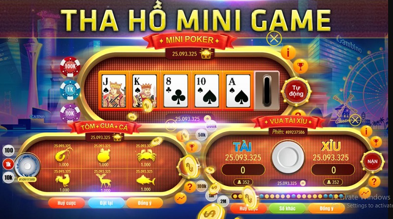 Minigame đa dạng các thể loại tại cổng game Trùm Hũ