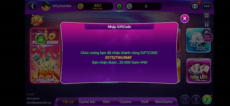 88vin giftcode